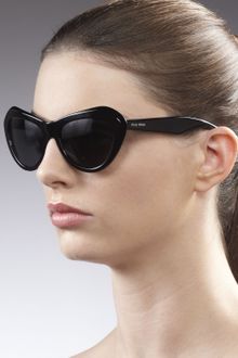 Miu Miu Vintage Cat Eye Matte Sunglasses - Lyst