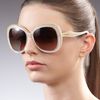 Miu Miu Round Glam Sunglasses in Beige (cream glitter) - Lyst
