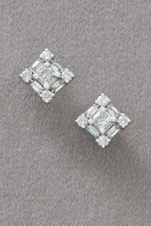 Roberto Coin Diamond Princess Earrings - Lyst