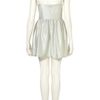 Topshop Strappy Metallic Button Dress in Silver - Lyst