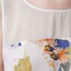 Zara Combined Crepe Dress with Flowers in Blue - Lyst