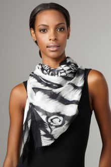 Alexander McQueen Siamese Tiger Skull Scarf - Lyst