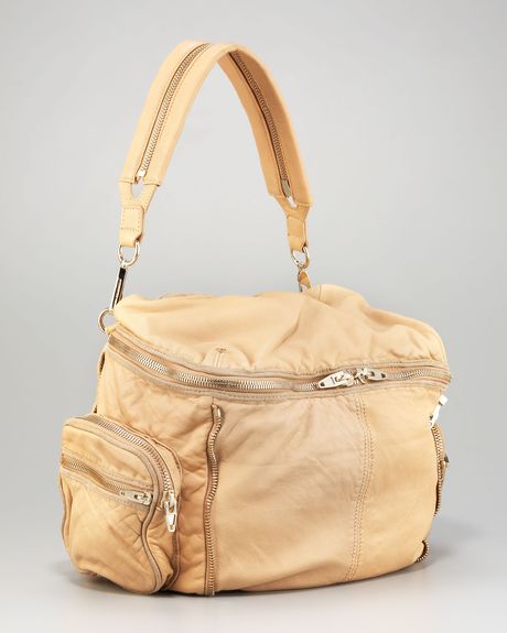 Alexander Wang Leather Jane Ziparound Bag in Beige (toffee) - Lyst