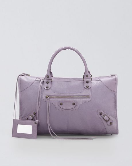Balenciaga Classic Work Bag in Purple (glycine) - Lyst