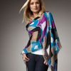 Burberry Geometricprint Modal Scarf in Blue (kngfshr  charcoal) - Lyst