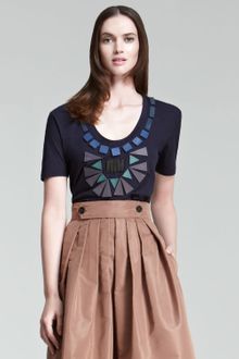 Burberry Prorsum Beaded Jersey Tee - Lyst