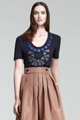 Burberry Prorsum Beaded Jersey Tee