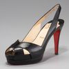 Christian Louboutin Soso Crisscross Platform Sandal, Kidskin in Black - Lyst