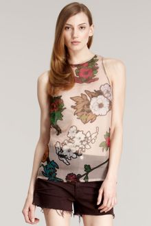 Christopher Kane Scrapbook Floral-print Tank - Lyst