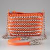 Diane Von Furstenberg Mini Disco Stephanie Clutch in Orange (black silver) - Lyst