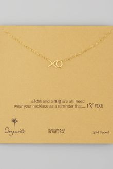 Dogeared Gold Xo Necklace - Lyst