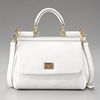 Dolce & Gabbana Small Miss Sicily Leather Handbag, White in White (bianco white) - Lyst