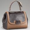 Fendi Silvana Croc & Stingray Bag in Brown (dark brown) - Lyst
