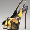 Giuseppe Zanotti Floralprint Platform Sandal in Black (black floral) - Lyst