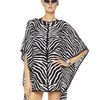 Michael Kors Zebraprint Draped Caftan in White (white black) - Lyst