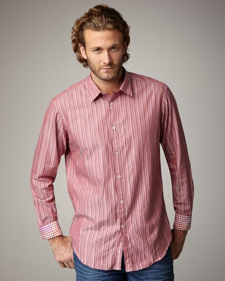 Missoni Zigzagstripe Sport Shirt in Red for Men - Lyst
