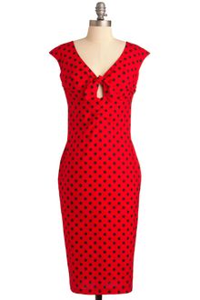 ModCloth Deeply in Love Dress in Dots - Lyst