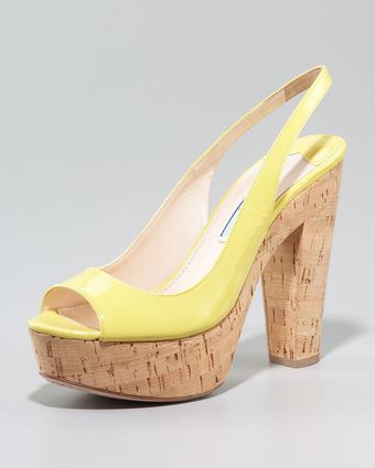  Slingback Cork Platform Sandal 