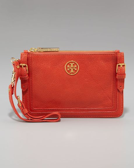Tory Burch Ally Wristlet in Red (fossil) - Lyst