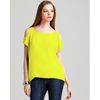 Alice + Olivia Top Open Shoulder in Yellow (neon yellow) - Lyst