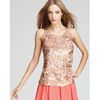 Alice + Olivia Tank Sandy Embellished in Gold (peach) - Lyst