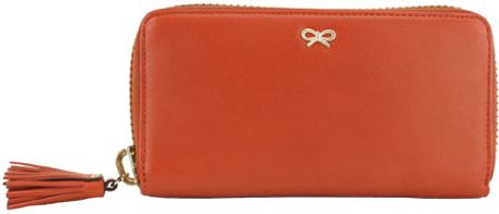 Anya Hindmarch Orange Maxi Zip Round Wallet in Orange - Lyst