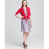 Armani Cardigan Ottoman Knit Tie Front in Red (cherry) - Lyst