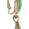 Aurelie Bidermann Cherokee Goldplated Turquoise Clip Earrings in Green (gold) - Lyst