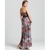 Bcbgmaxazria Gown Inga One Shoulder Metallic Silk in Brown (dark persimmon combo) - Lyst