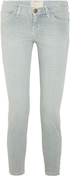  The Stiletto Checked Cropped Low Rise Skinny Jeans 