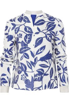 Diane Von Furstenberg Marcie Floralprint Sequined Top - Lyst