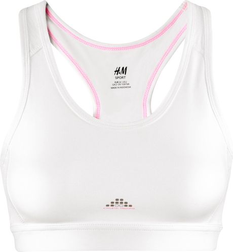 H&m Sports Bra in White - Lyst