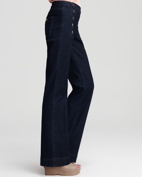 black sailor pants with gold buttons