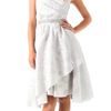 Lela Rose Jacquard Dress with Beaded Belt in White - Lyst
