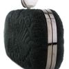 Marchesa Black Satin Clutch in Black - Lyst