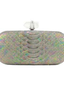 Marchesa Iridescent Python Clutch - Lyst
