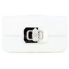 Marchesa White Python Clutch in White - Lyst