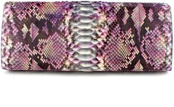  Purple Python Oversized Clutch 