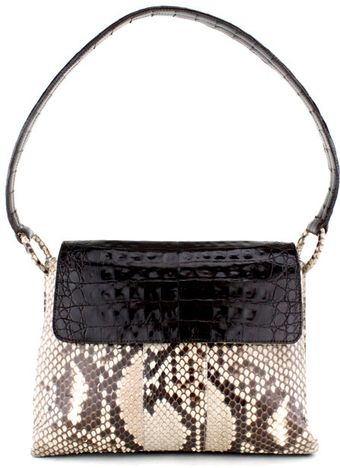  Python and Croc Single Handle Handbag 