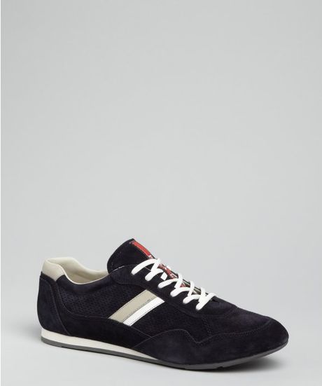 blue prada trainers