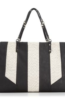Rachel Roy Large Striped Satchel - Lyst