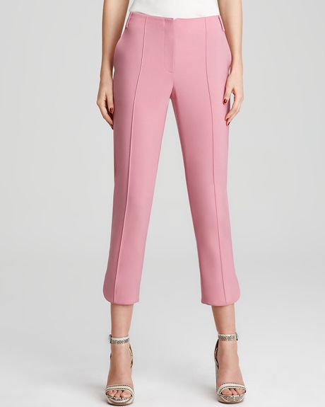 pink crop pants