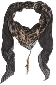 Roberto Cavalli Leopard Print Silk Chiffon Foulard - Lyst