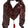 Roberto Cavalli Feather Lurex Silk Georgette Foulard in Red - Lyst