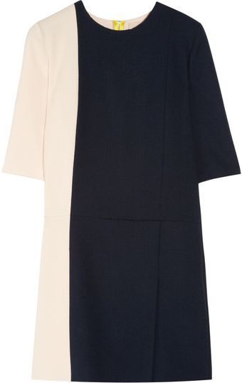 Roksanda Ilincic Aya Tritone Woolcrepe Dress - Lyst