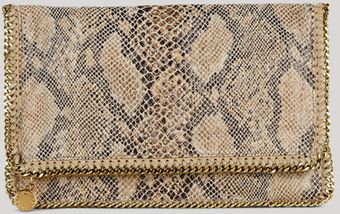  Falabella Eco Linen Python Print Clutch 