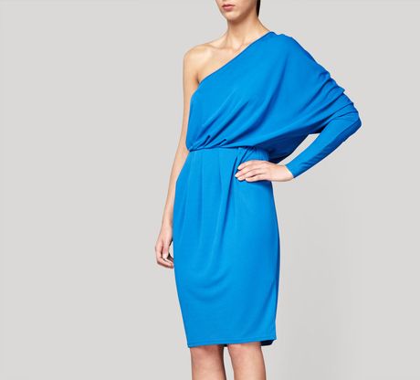 Blue  Shoulder Dress on Stella Mccartney Tokyo Blue One Shoulder Dress Product 1 3391578