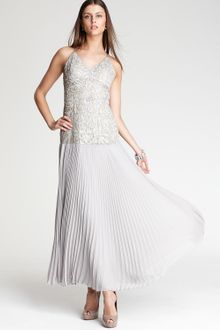 Sue Wong Pleated Gown - Lyst