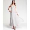 Sue Wong Pleated Gown in Gray (platinum) - Lyst