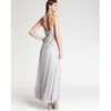 Sue Wong Pleated Gown in Gray (platinum) - Lyst